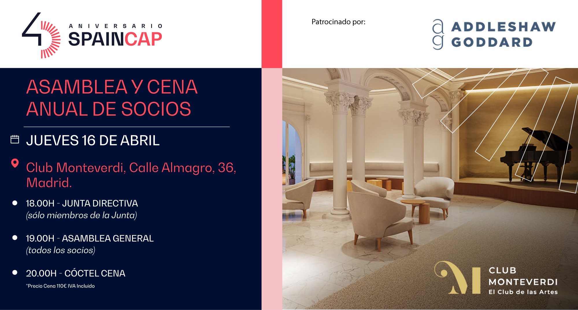 Asamblea y Cena de Socios 40 Aniversario